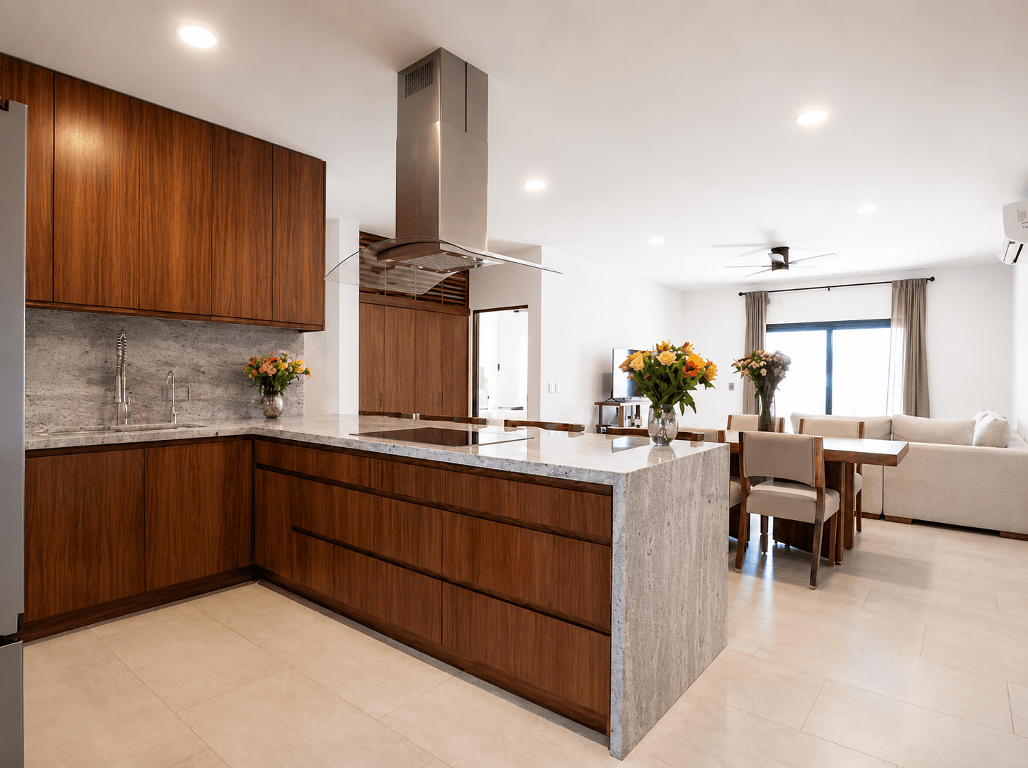 Open-concept kitchen